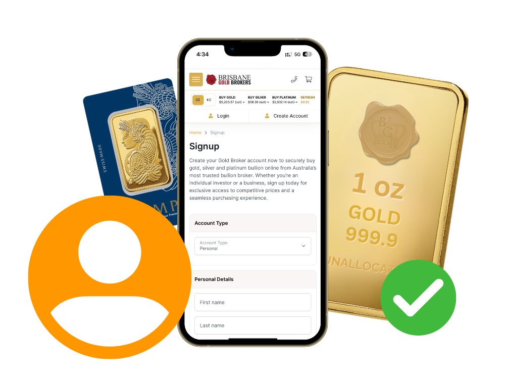 open account to buy or sell bullion with Gold Brokers Australia